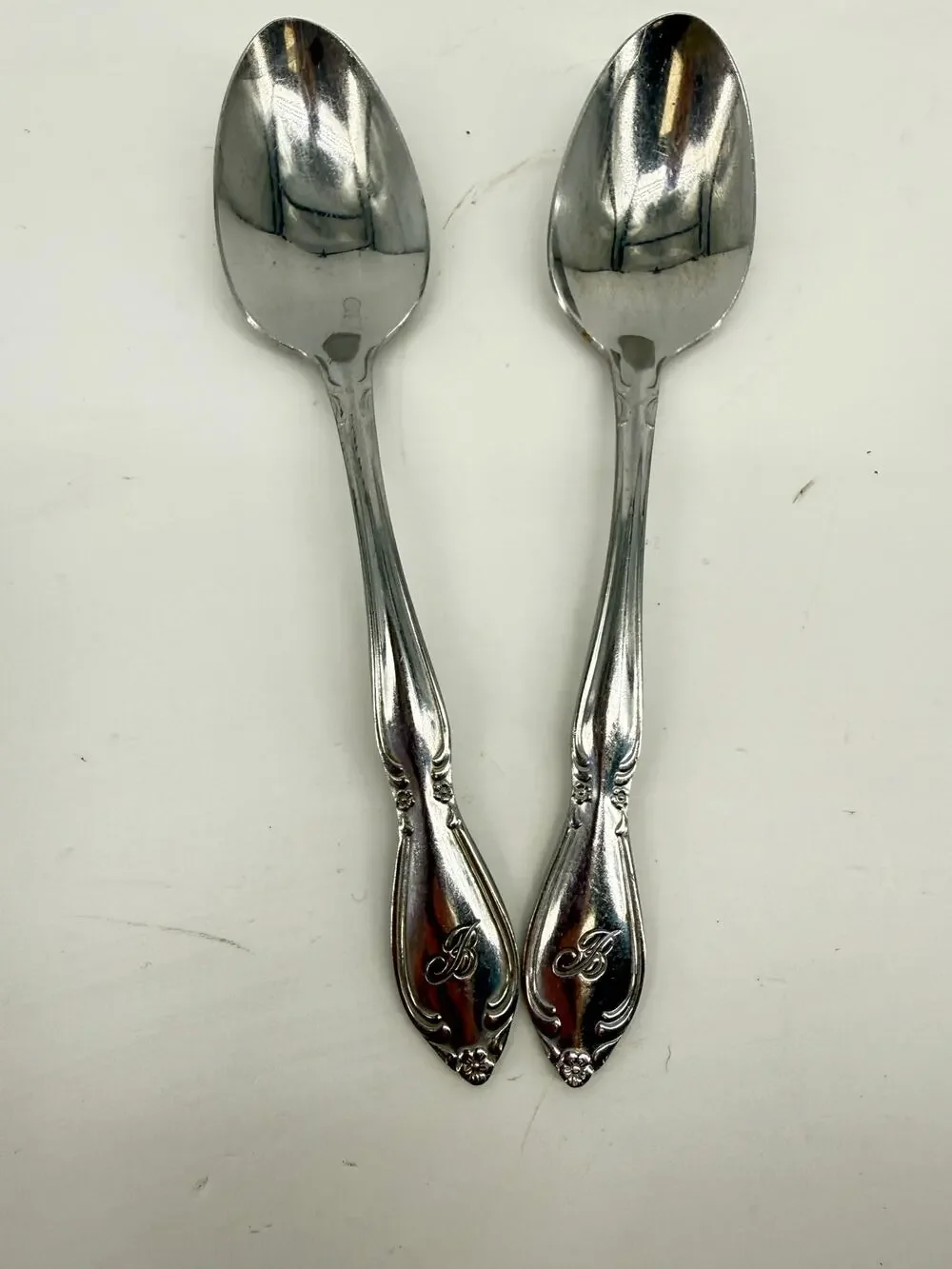 Vintage Rogers Kenwood Korea Monogram B Spoons Lot 2 Replacement Flatware